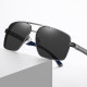 Techsuit Sunglasses Polarized (LM001) for Men, with UV Protection, Aluminum Alloy Frame Gun Color / Black Gray