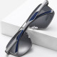 Techsuit Sunglasses Polarized (LM001) for Men, with UV Protection, Aluminum Alloy Frame Gun Color / Black Gray