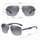 Techsuit Sunglasses Polarized (LM001) for Men, with UV Protection, Aluminum Alloy Frame Gun Color / Black Gray