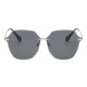 Techsuit Sunglasses (8195) for Women, Metal and PC Silver / Black Gray