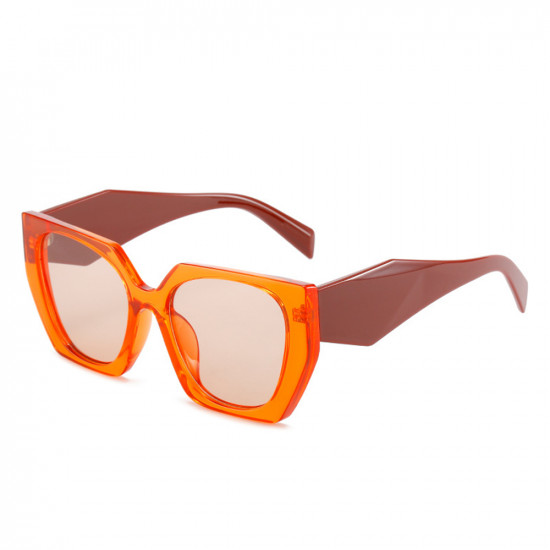 Techsuit Sunglasses (3967) for Women, PC Frame and Lens Orange / Tan / Champagne