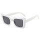 Techsuit Sunglasses (5277) for Women with PC Frame and Lens, Square Shape White / Gray