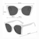 Techsuit Sunglasses (5335) for Women with PC Frame and Lens, Butterfly Shape Black / Gray