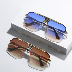 Techsuit Sunglasses (2576) for Men with Aluminum Frame, Oversized Gold / Gray Techsuit Sunglasses (2576) for Men with Aluminum Frame, Oversized Gold / Gray