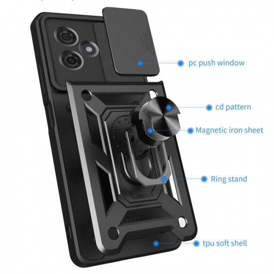 Techsuit CamShield Series Motorola Moto G54 Power Edition / G64 Black