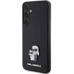 Karl Lagerfeld KLHCS24MPSAKCMPK S24+ S926 hardcase black Saffiano Karl & Choupette Metal Pin
