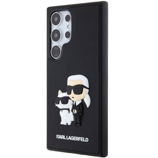 Karl Lagerfeld KLHCS24L3DRKCNK S24 Ultra S928 black hardcase 3D Rubber Karl&Choupette