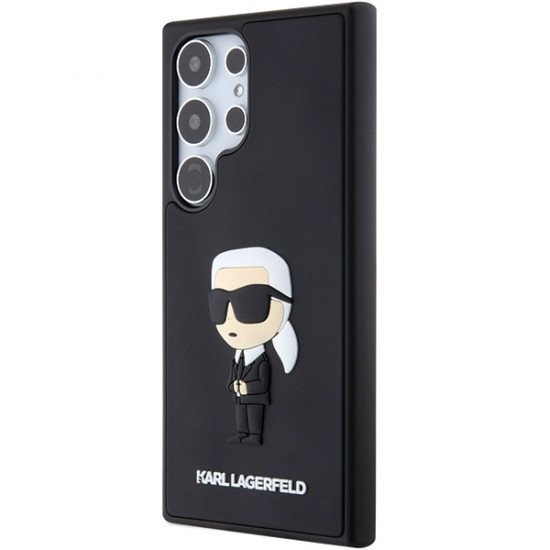 Karl Lagerfeld KLHCS24L3DRKINK S24 Ultra S928 black hardcase 3D Rubber Ikonik