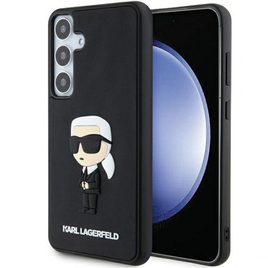 Karl Lagerfeld KLHCS24M3DRKINK S24+ S926 black hardcase 3D Rubber Ikonik