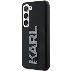 Karl Lagerfeld KLHCS24S3DMBKCK S24 S921 black hardcase 3D Rubber Glitter Logo
