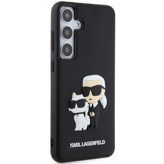 Karl Lagerfeld KLHCS24S3DRKCNK S24 S921 black hardcase 3D Rubber Karl&Choupette