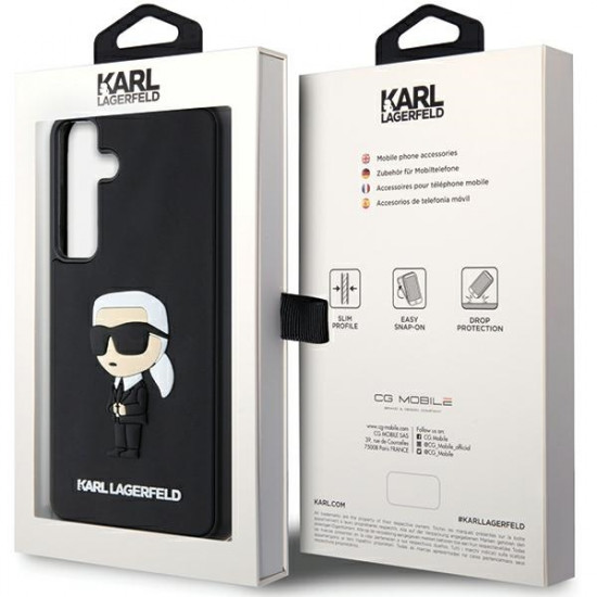 Karl Lagerfeld KLHCS24S3DRKINK S24 S921 black hardcase 3D Rubber Ikonik