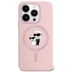 Karl Lagerfeld KLHMP15LSCMKCRHP iPhone 15 Pro 6.1" pink hardcase Silicone Karl & Choupette MagSafe