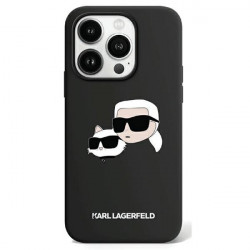 Karl Lagerfeld KLHMP15LSKCHPPLK iPhone 15 Pro 6.1" black hardcase Silicone Karl & Choupette MagSafe