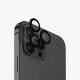 UNIQ Optix Aluminium Camera Lens Protector iPhone 15 Pro 6.1" midnight black with applicator