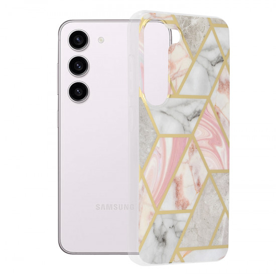 Techsuit Marble Series Samsung Galaxy S23 Pink Hex Techsuit Marble Series Samsung Galaxy S23 Pink Hex