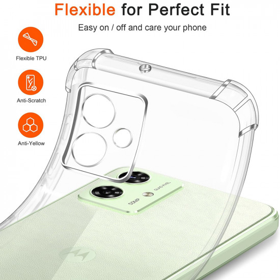 Techsuit Shockproof Clear Silicone Motorola Moto G54 Power Edition / G64 Clear Techsuit Shockproof Clear Silicone Motorola Moto G54 Power Edition / G64 Clear