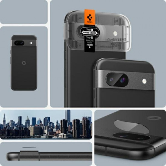 Spigen Optik.Tr Camera Google Pixel 8A EZ FIT Lens 2szt./2pcs przezroczysty/clear AGL07465