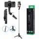 Techsuit  Selfie Stick (L13)  Stable Extendable Tripod with Bluetooth Remote Control, 113cm  Black