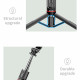 Techsuit  Selfie Stick (L13)  Stable Extendable Tripod with Bluetooth Remote Control, 113cm  Black