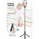 Techsuit  Selfie Stick (L08)  Stable Gimbal/Tripod with Bluetooth Remote Control, 360 Rotation, 86cm  Black