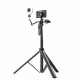 Techsuit  Selfie Stick (C05)  Large Ajustable Tripod with Bluetooth Remote Control, 360, Aluminium Alloy, 205cm  Black