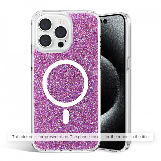 Techsuit  Sparkly Glitter MagSafe  iPhone 12 Pro Max  Magenta