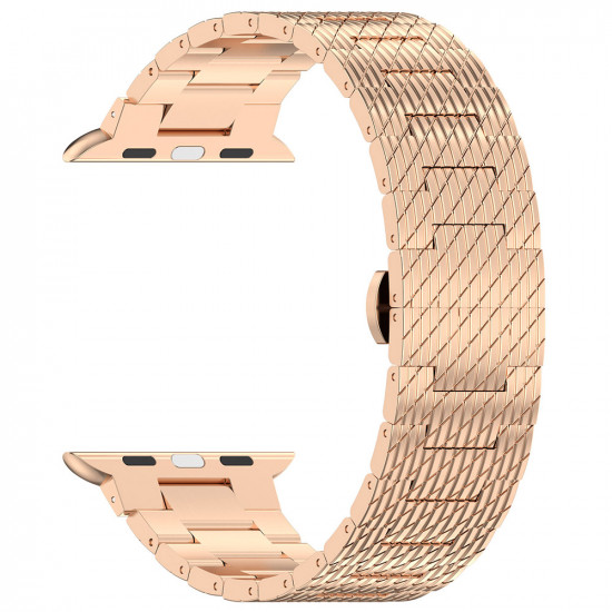 Techsuit  Watchband 35mm (W052)  Apple Watch 1/2/3/4/5/6/7/8/9/SE/SE 2/Ultra/Ultra 2 (42/44/45/49mm)  RoseΒ Gold