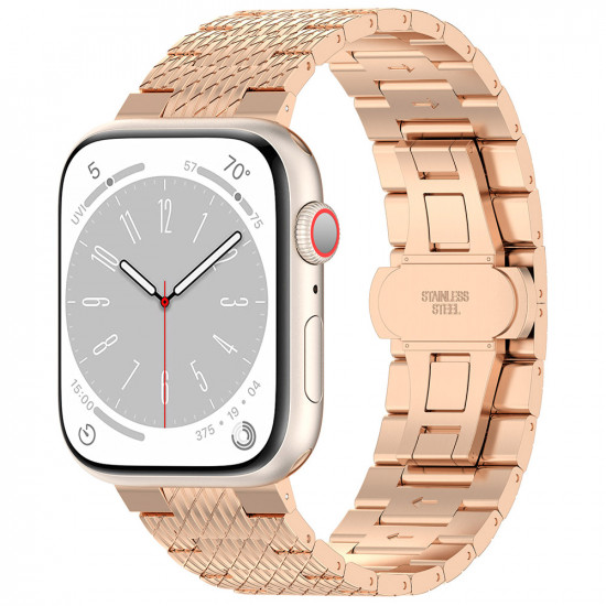 Techsuit  Watchband 35mm (W052)  Apple Watch 1/2/3/4/5/6/7/8/9/SE/SE 2/Ultra/Ultra 2 (42/44/45/49mm)  RoseΒ Gold