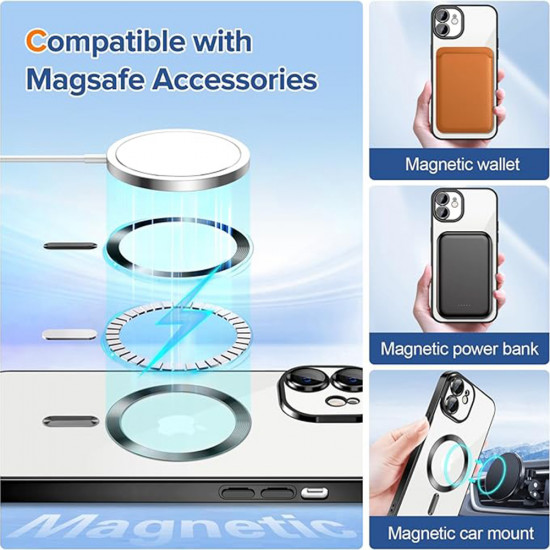 Techsuit Luxury Crystal MagSafe iPhone 12 Black Techsuit Luxury Crystal MagSafe iPhone 12 Black