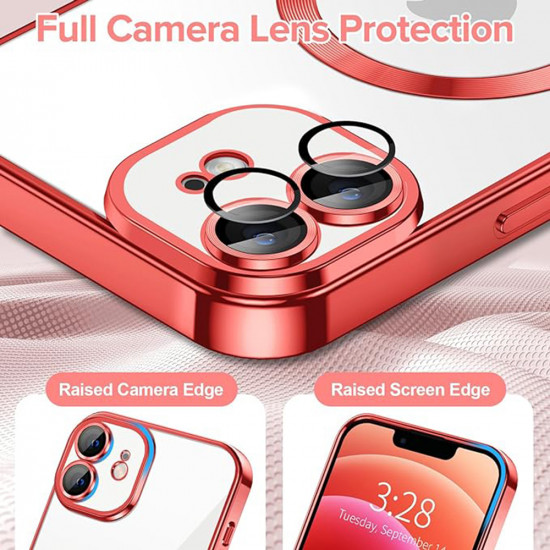 Techsuit Luxury Crystal MagSafe iPhone 12 Red Techsuit Luxury Crystal MagSafe iPhone 12 Red