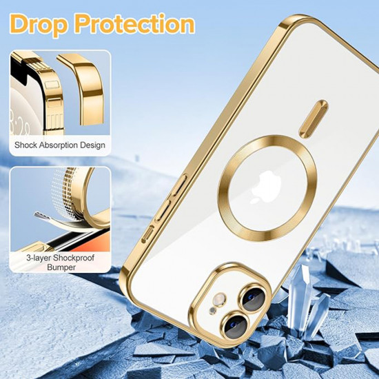 Techsuit Luxury Crystal MagSafe iPhone 12 Gold Techsuit Luxury Crystal MagSafe iPhone 12 Gold