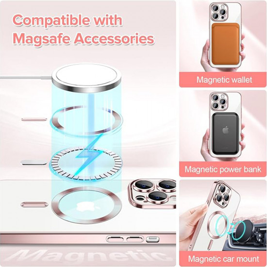 Techsuit Luxury Crystal MagSafe iPhone 12 Pro Max Pink Techsuit Luxury Crystal MagSafe iPhone 12 Pro Max Pink