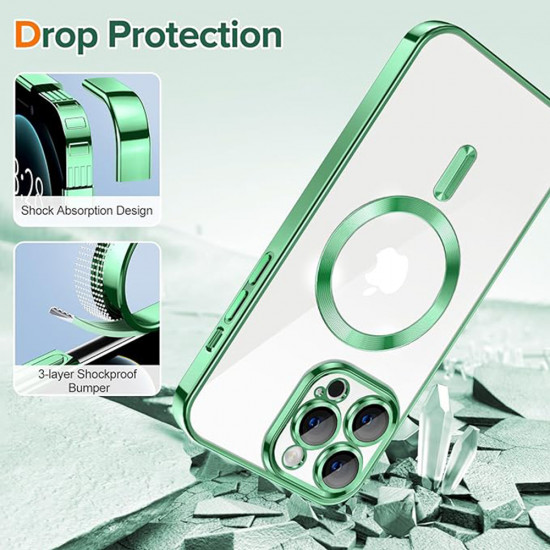 Techsuit Luxury Crystal MagSafe iPhone 12 Pro Max Light Green Techsuit Luxury Crystal MagSafe iPhone 12 Pro Max Light Green