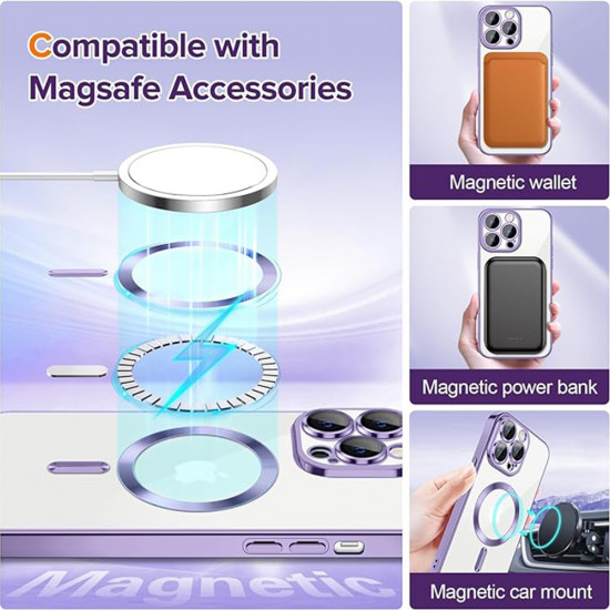 Techsuit Luxury Crystal MagSafe iPhone 12 Pro Light Purple Techsuit Luxury Crystal MagSafe iPhone 12 Pro Light Purple