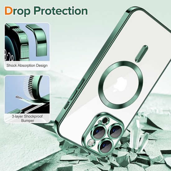 Techsuit Luxury Crystal MagSafe iPhone 12 Pro Deep Green Techsuit Luxury Crystal MagSafe iPhone 12 Pro Deep Green
