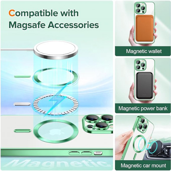 Techsuit  Luxury Crystal MagSafe  iPhone 12 Pro  Light Green