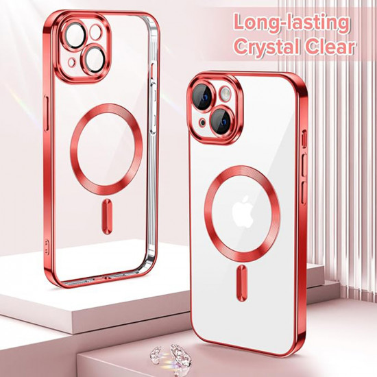 Techsuit Luxury Crystal MagSafe iPhone 13 Red Techsuit Luxury Crystal MagSafe iPhone 13 Red