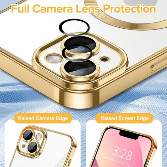 Techsuit Luxury Crystal MagSafe iPhone 13 Gold Techsuit Luxury Crystal MagSafe iPhone 13 Gold