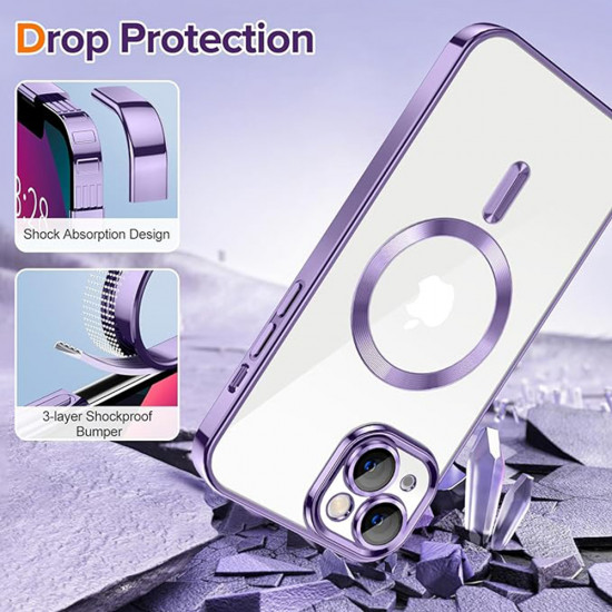 Techsuit  Luxury Crystal MagSafe  iPhone 13  Light Purple