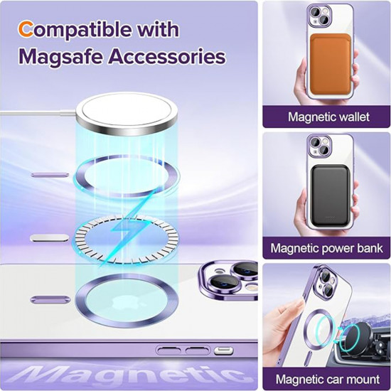 Techsuit  Luxury Crystal MagSafe  iPhone 13  Light Purple