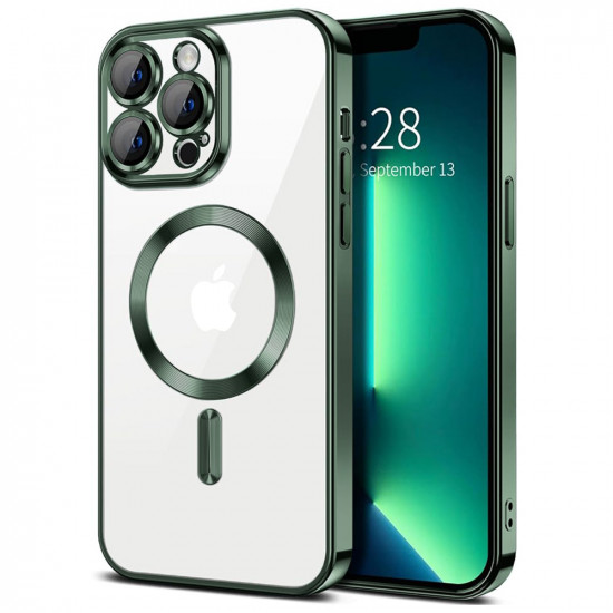 Techsuit  Luxury Crystal MagSafe  iPhone 13 Pro Max  Deep Green