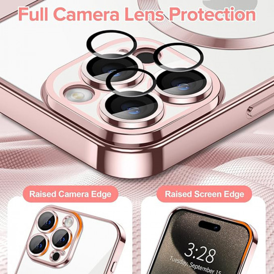 Techsuit  Luxury Crystal MagSafe  iPhone 15 Pro  Pink