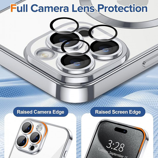Techsuit  Luxury Crystal MagSafe  iPhone 15 Pro  Silver