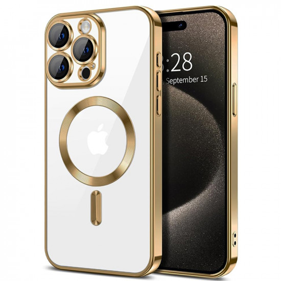 Techsuit  Luxury Crystal MagSafe  iPhone 15 Pro  Gold