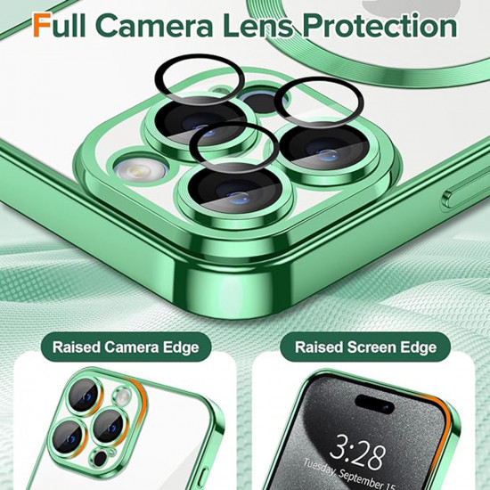 Techsuit  Luxury Crystal MagSafe  iPhone 15 Pro  Light Green