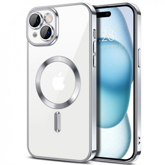 Techsuit  Luxury Crystal MagSafe  iPhone 15 Plus  Silver