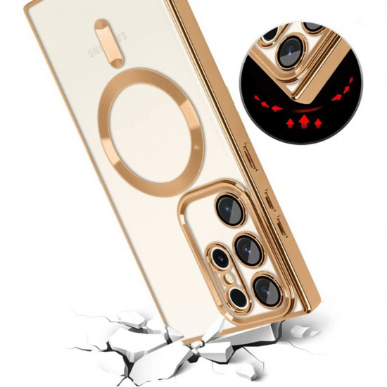 Techsuit  Luxury Crystal MagSafe  Samsung Galaxy S22 Ultra 5G  Gold