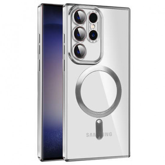 Techsuit Luxury Crystal MagSafe Samsung Galaxy S23 Ultra Silver Techsuit Luxury Crystal MagSafe Samsung Galaxy S23 Ultra Silver