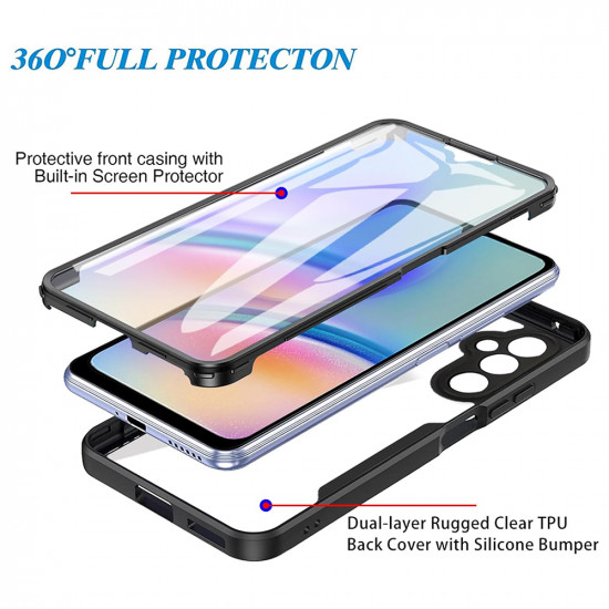 Techsuit  ColorVerse 360 Series + Screen Protector  Samsung Galaxy A05s  Black